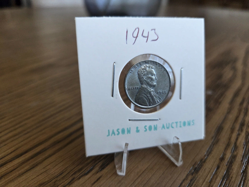 1943 Lincoln Steel Wheat Cent, obverse of exact coin WCS0004