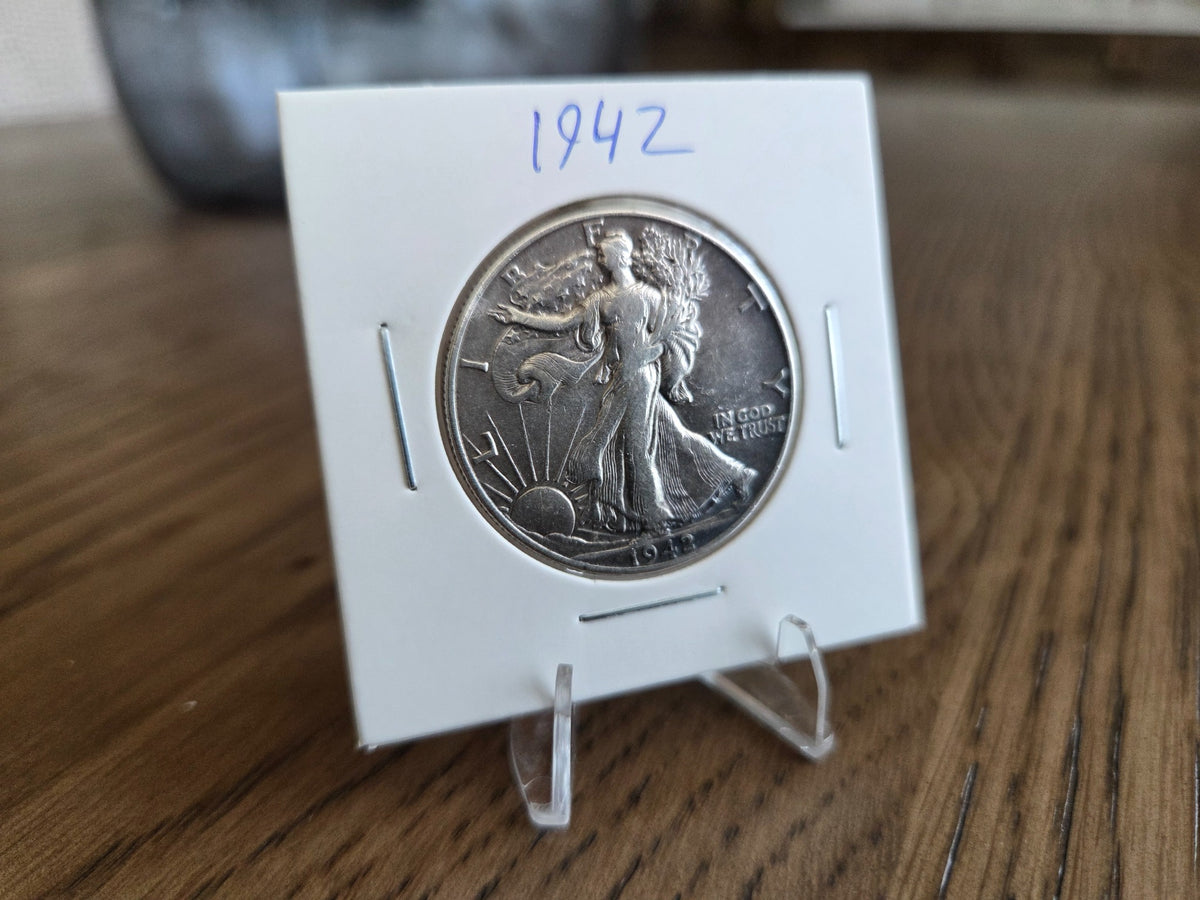 1942 Walking Liberty half dollar, obverse of exact coin WLH0001