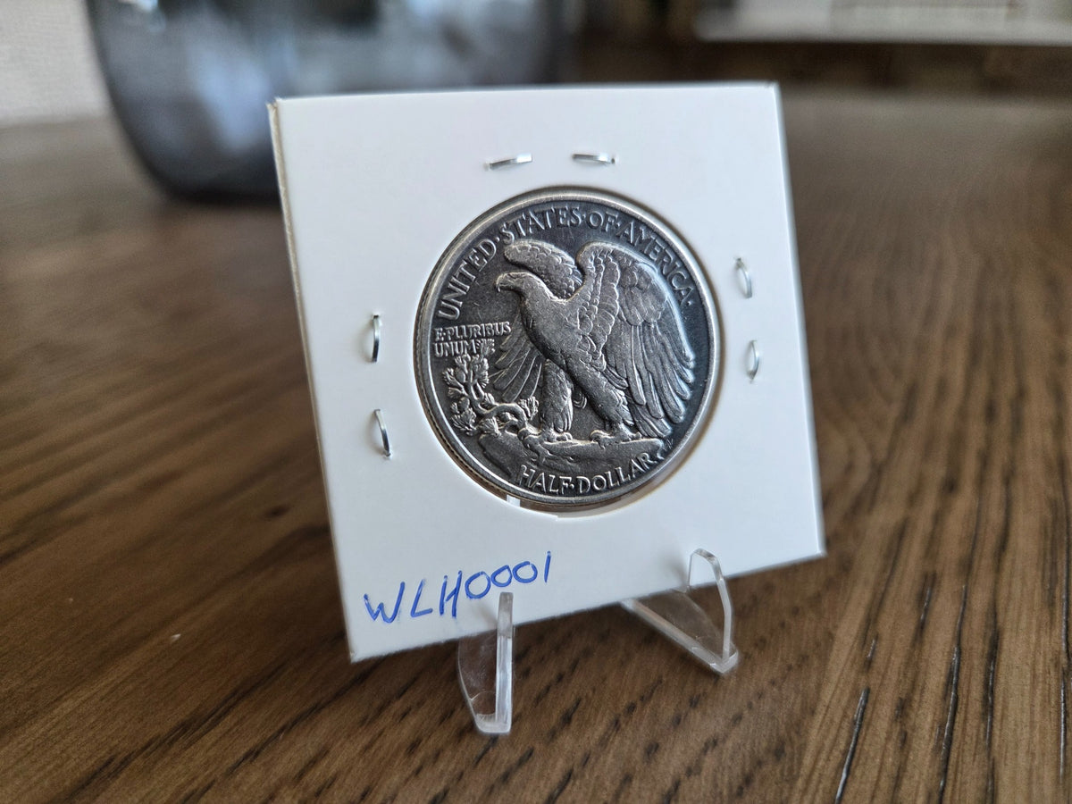 1942 Walking Liberty half dollar, reverse of exact coin WLH0001