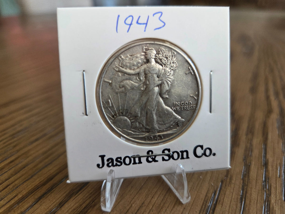 1943 Walking Liberty Half Dollar, obverse, exact coin WLH0033