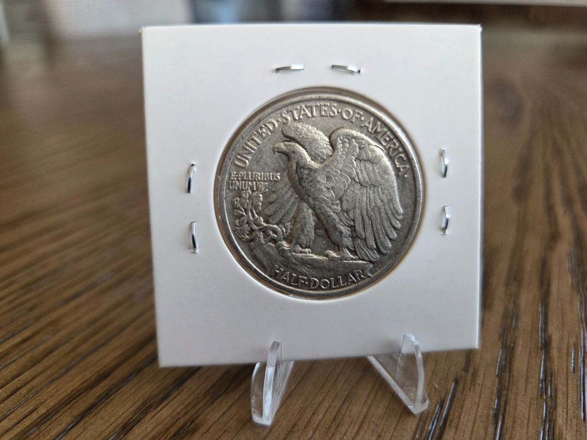 1943 Walking Liberty Half Dollar, reverse, exact coin WLH0033