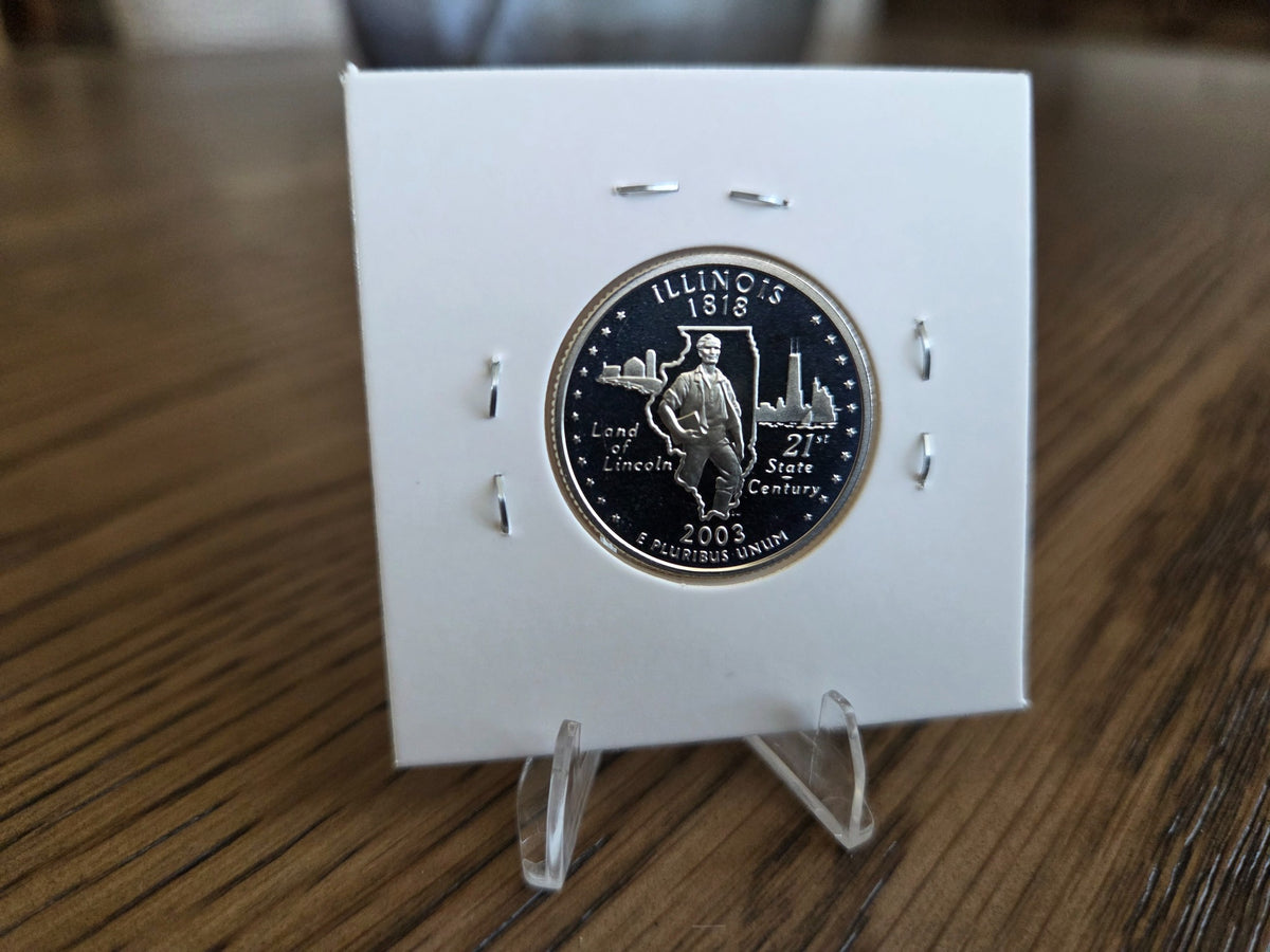 2003-S Illinois Washington Proof Quarter – 90% Silver, reverse of exact coin WQ0001