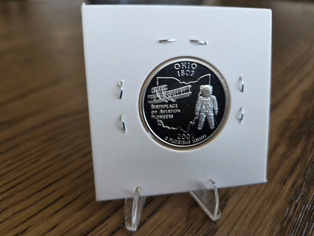 2002-S Ohio Washington Proof Quarter – 90% Silver, reverse of exact coin WQ0002