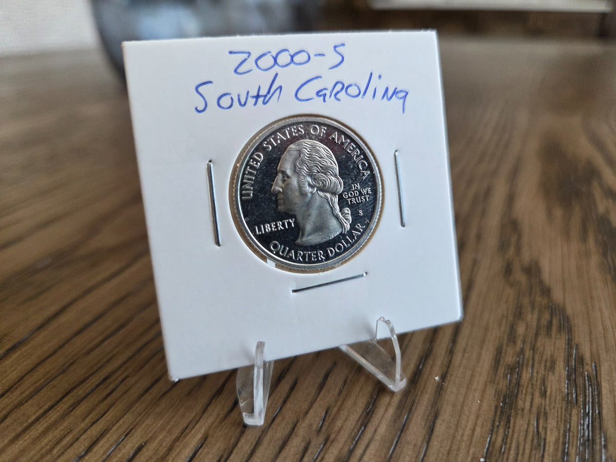 Obverse of exact 2000-S South Carolina Silver Proof Quarter WQ0014