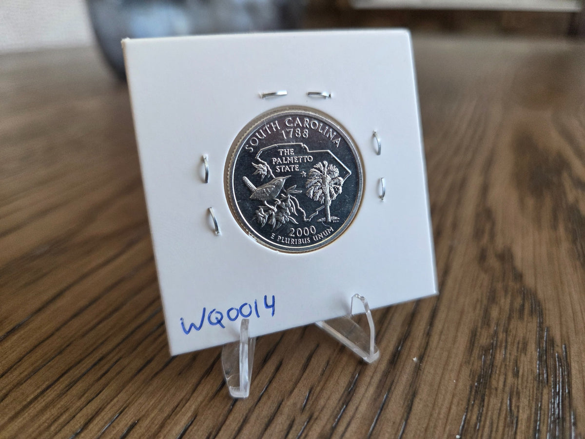 Reverse of exact 2000-S South Carolina Silver Proof Quarter WQ0014