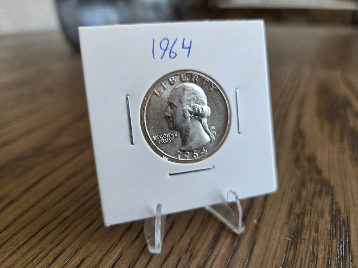 Obverse of exact 1964 Washington Quarter WQ0019