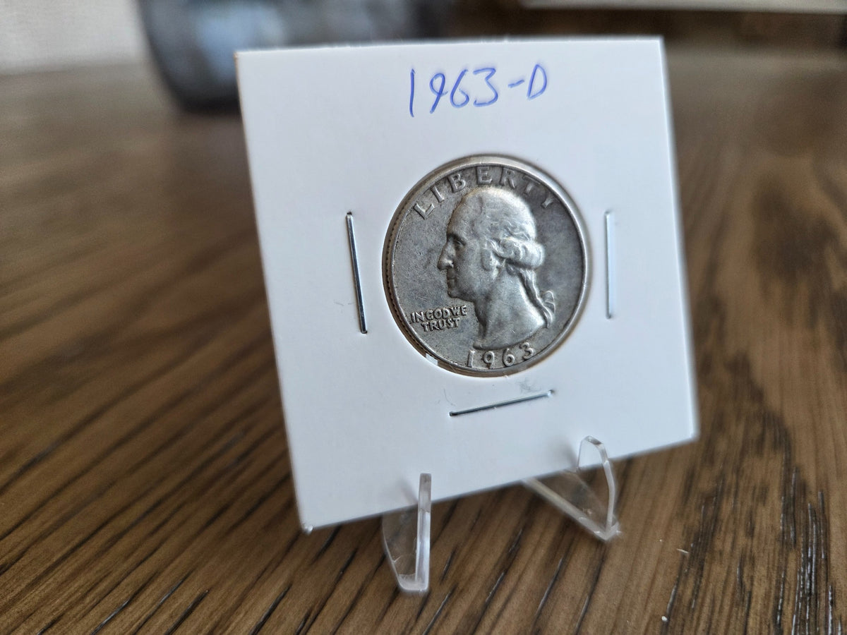 Obverse of exact 1963-D Washington Quarter WQ0022