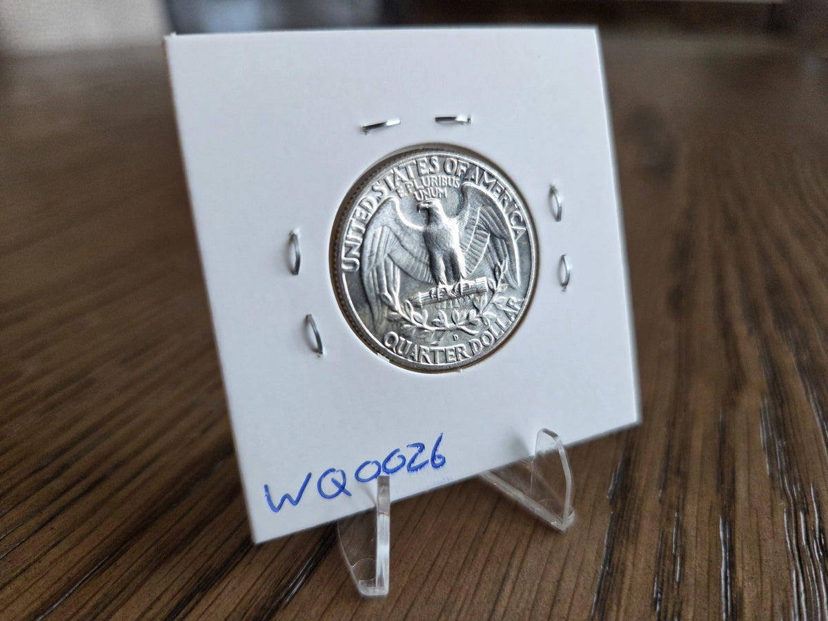 1964-D Washington Quarter – 90% Silver – reverse – exact coin WQ0026