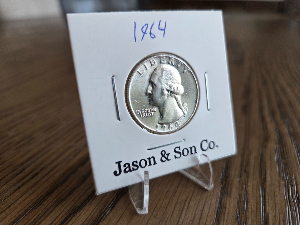 1964 Washington Quarter – 90% Silver – obverse – exact coin WQ0028