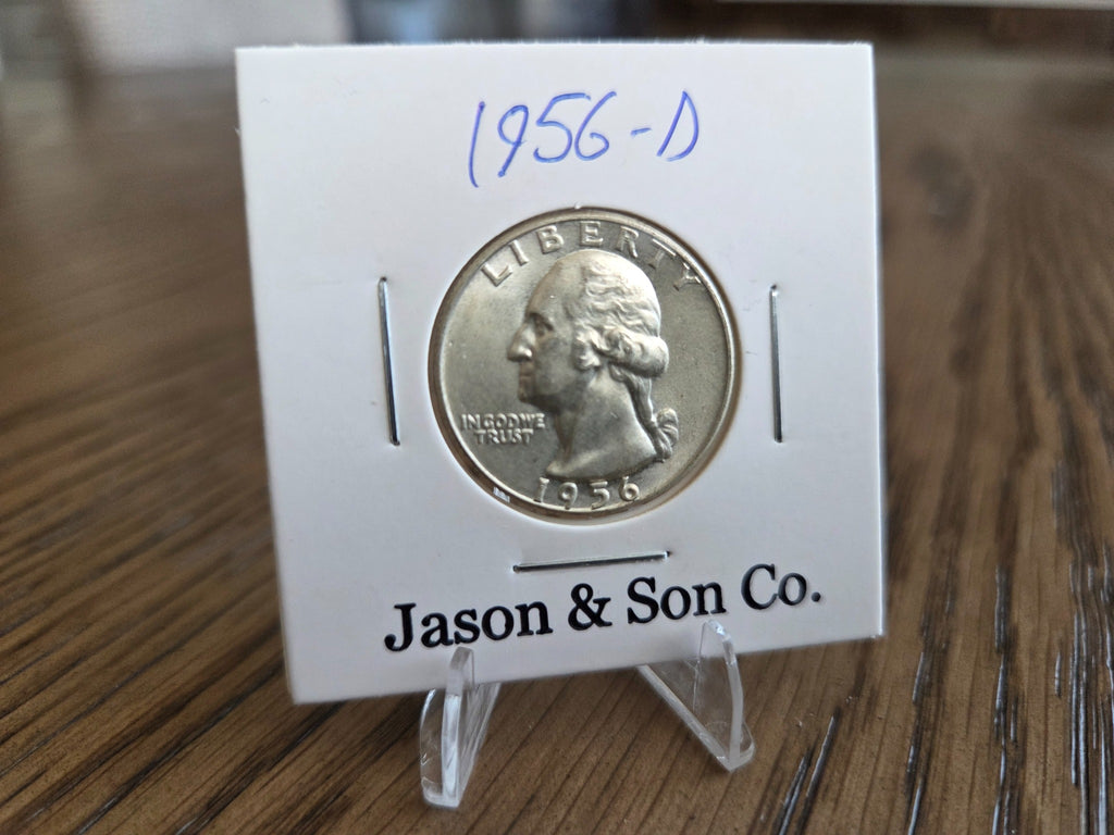 1956-D Washington Quarter, obverse, exact coin WQ0030